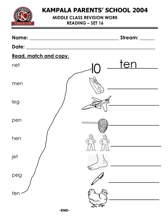 Cover of Middle Class Revision Work – Set 16 (Middle Literacy Holiday Package)