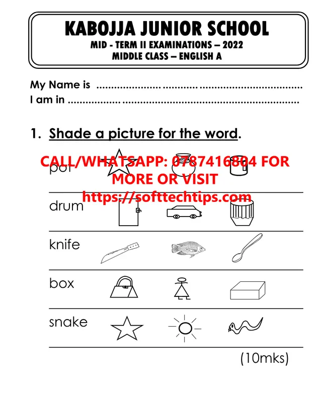 Cover of Middle Class Term 2 Mid-Term Examination Papers, 2022 (Middle English Holiday Package)