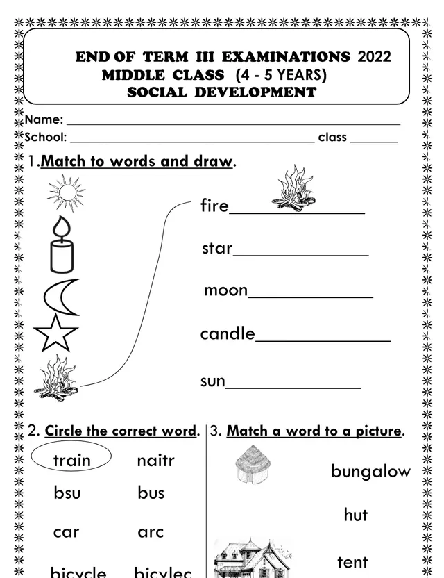 Cover of Middle Class Social Development End of Term III Examination 2022 (Middle Social Studies Holiday Package)