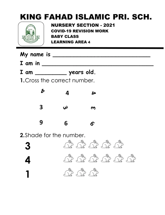 Cover of Baby Class COVID-19 Revision Work: Numbers, Letters and Sounds (2021) (Baby Holiday Package)
