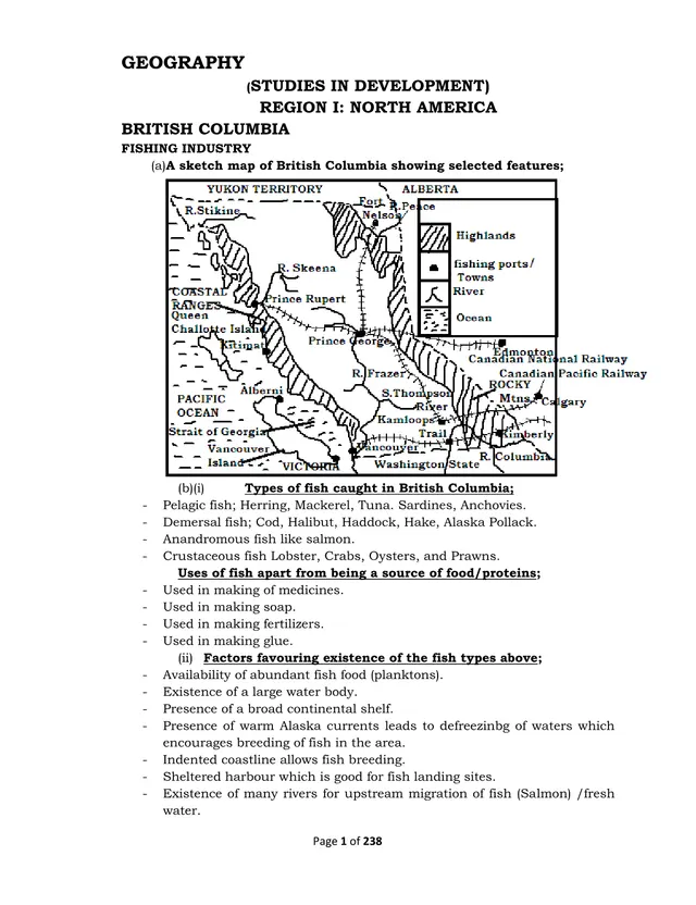 Cover of Geography Notes: Studies in Development in North America (S2 Geography Notes)