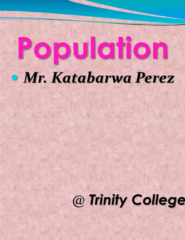 Cover of Senior 5 Geography: Population Concepts (S5 Geography Lesson Plan)