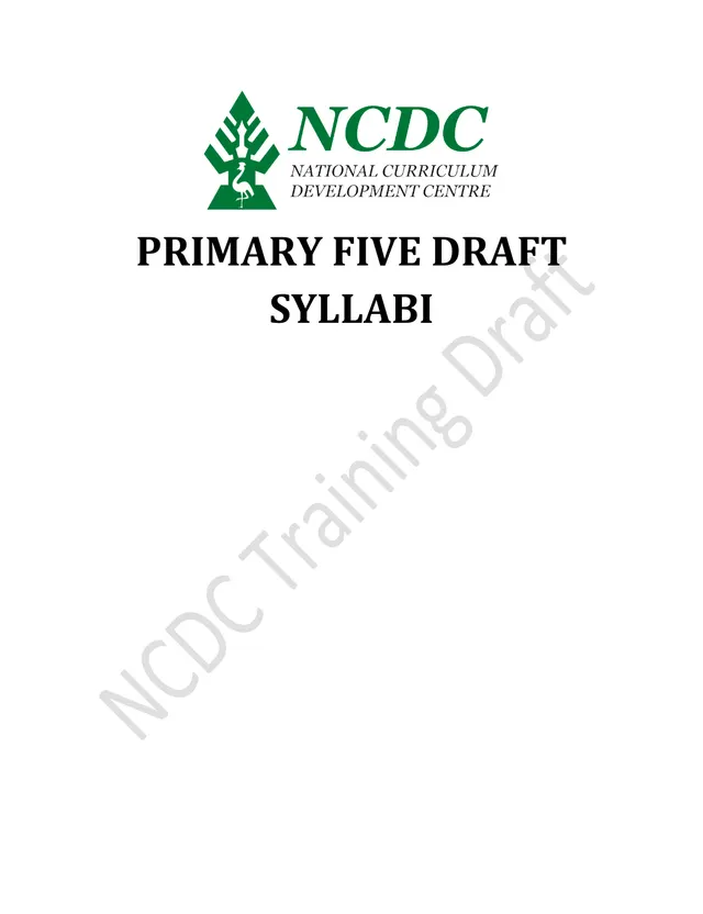 Cover of Primary Five Abridged Draft Syllabi (2021) (P5 English Notes)