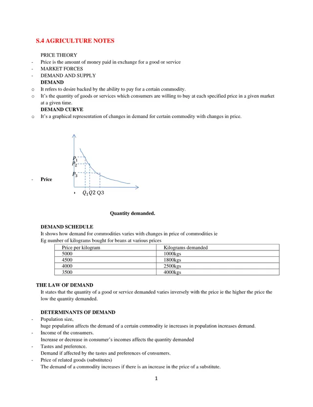 Cover of S4 Agriculture Notes: Price Theory, Marketing and Farm Records (S4 Agriculture Notes)