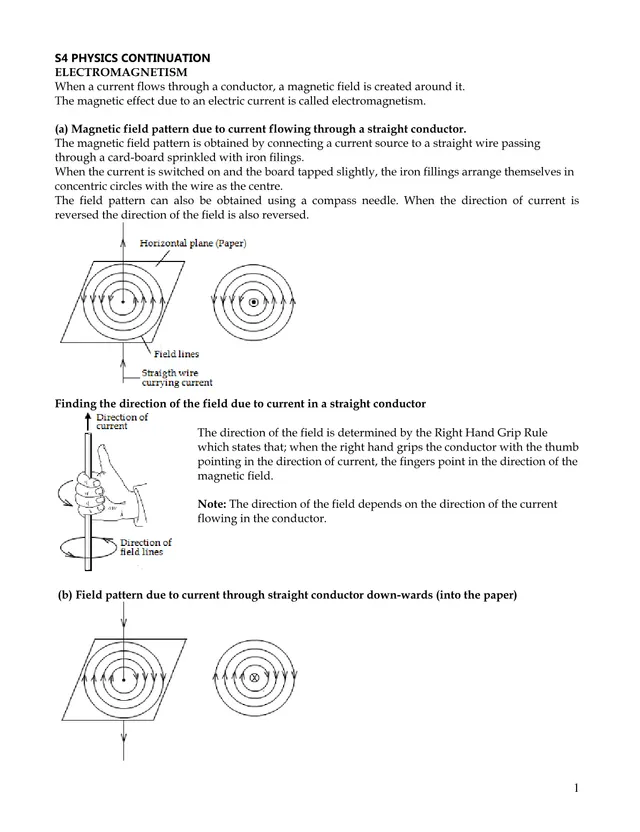 Cover of Electromagnetism S4 Physics Notes (S4 Physics Notes)