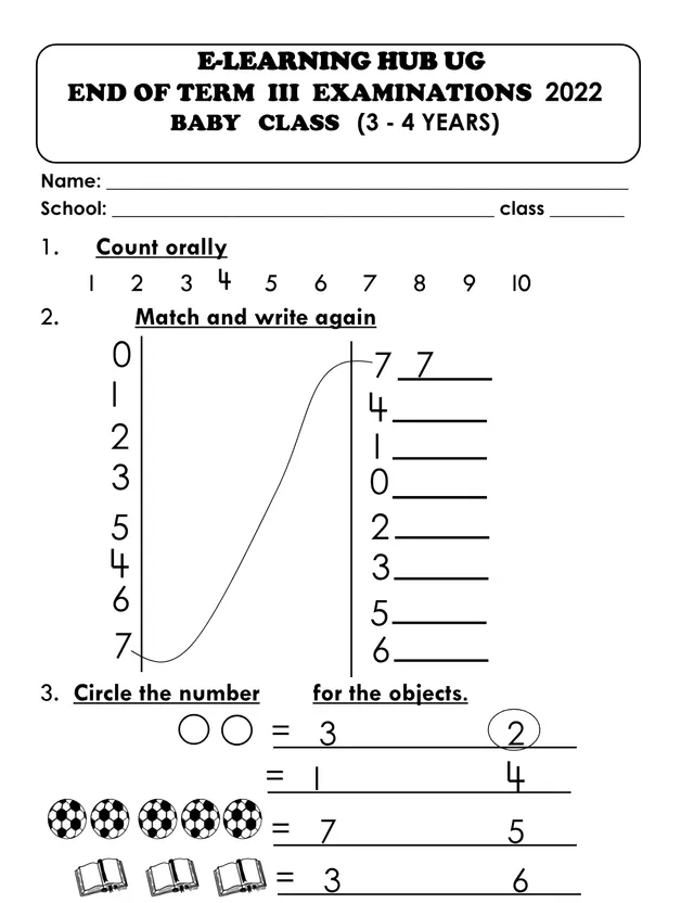 Cover of Baby Class End of Term III Examinations – Multi-Subject Papers (Baby Holiday Package)