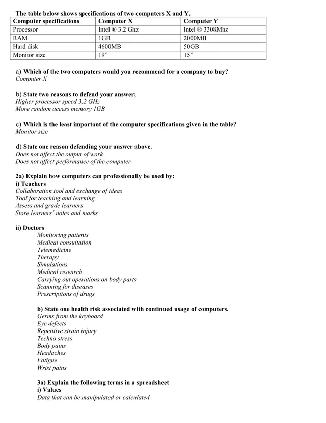 Cover of UNEB UACE Subsidiary ICT S850/1 Marking Guide 2013 (S6 ICT Marking Guide)