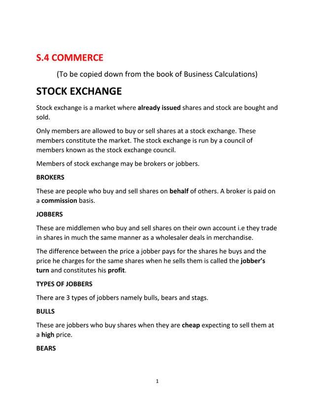 Cover of Stock Exchange – S4 Commerce Notes (S4 Notes)