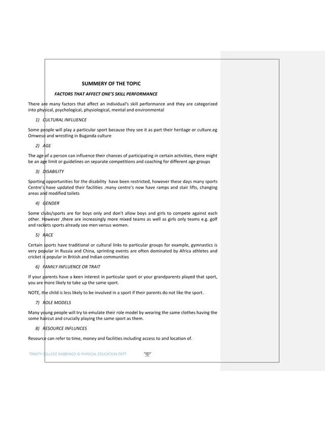 Cover of S1 Physical Education: Skill Performance and Nutrition (S1 Physical Education Activity)