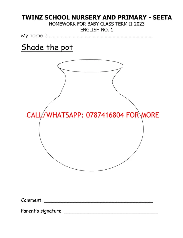 Cover of Baby Class Daily Homework Worksheets Term II 2023 (Baby English Holiday Package)