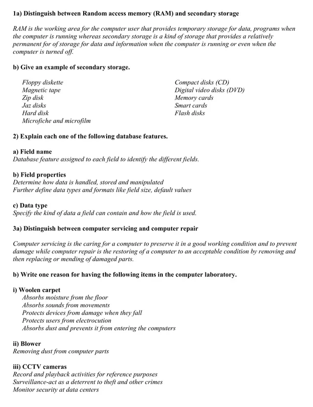 Cover of UNEB UACE Subsidiary ICT S850/1 Marking Guide 2015 (S6 ICT Marking Guide)