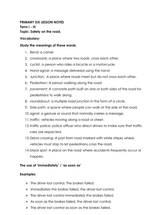 Cover of Primary Six English Lesson Notes (Terms I–III) (P5 English Notes)