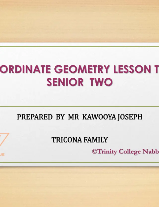 Cover of Senior 2 Mathematics: Coordinate Geometry Lesson Two (S2 Mathematics Activity)