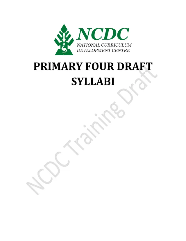 Cover of Primary Four Abridged Curriculum: Draft Syllabi (P4 English Notes)