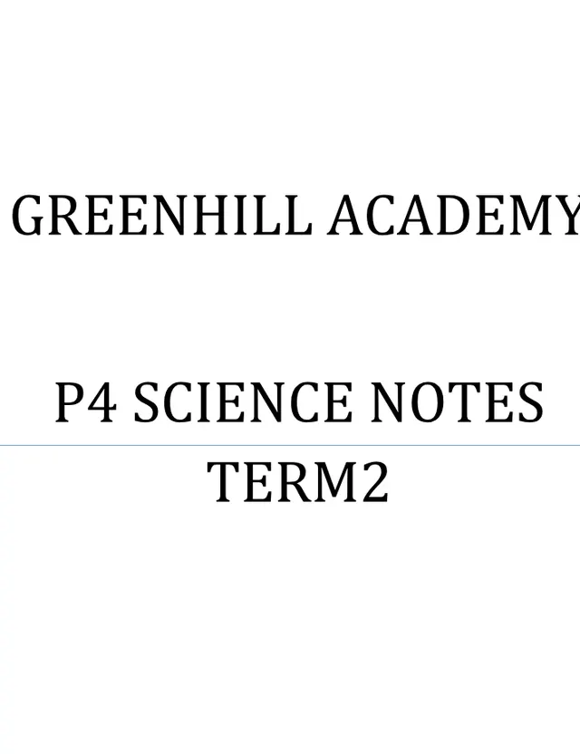 Cover of P4 Science Lesson Notes Term II (P4 Science Notes)