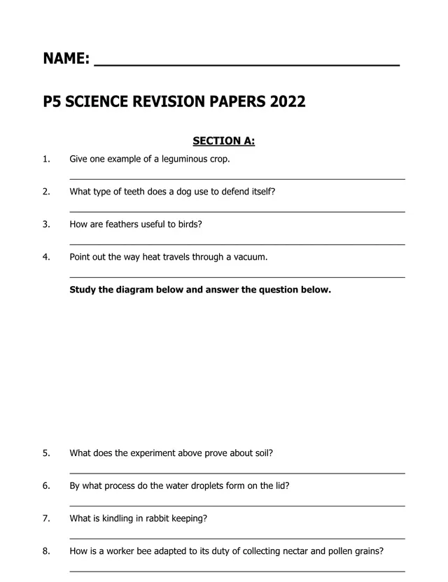 Cover of P5 Science Revision Papers 2022 – Part 1 (P5 Science Past Paper)