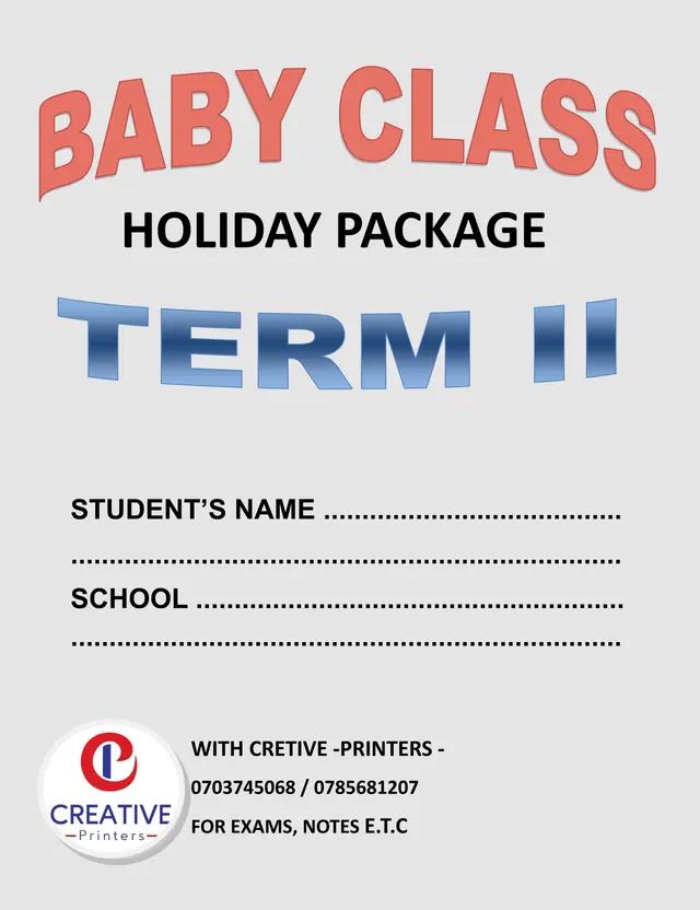 Cover of Baby Class Holiday Package: English, Numbers, Reading, Writing and Drawing (Baby English Holiday Package)