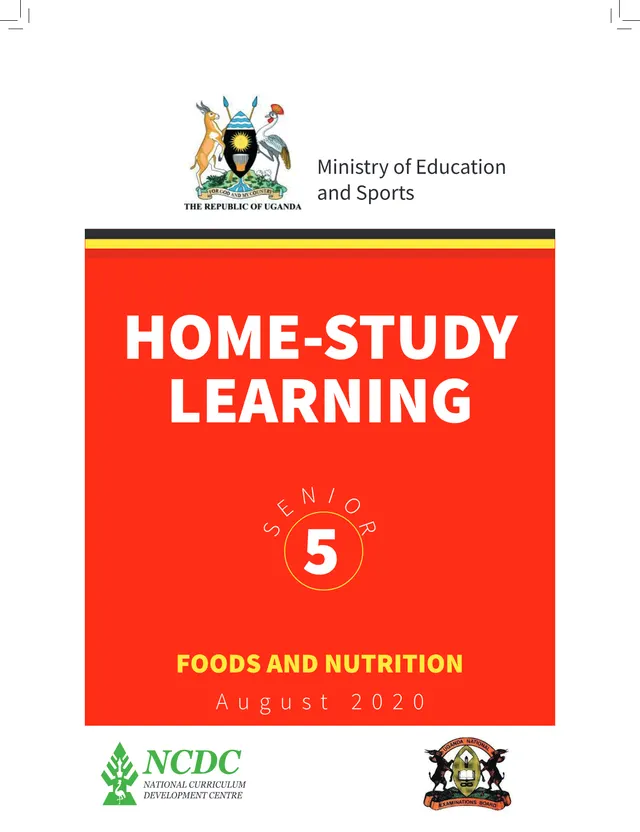 Cover of S5 Foods and Nutrition Home-Study Material (NCDC, 2020) (S5 Curriculum)