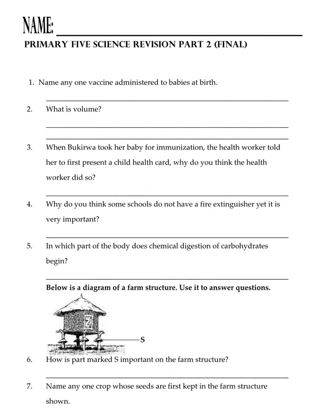 Cover of Primary Five Science Revision Papers – Part 2 (P5 Science Past Paper)