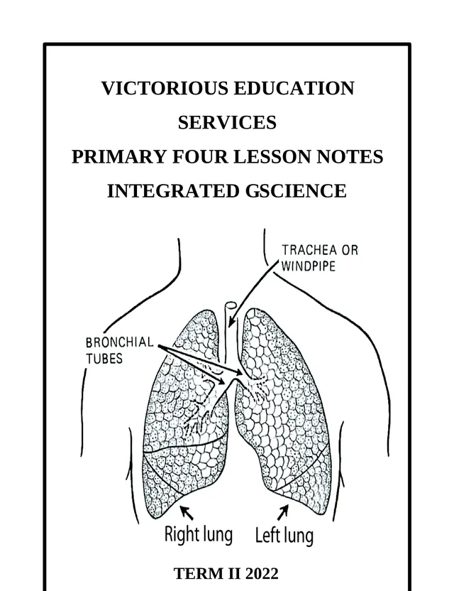 Cover of P4 Integrated Science Lesson Notes, Term 2, 2022 (P4 Science Notes)
