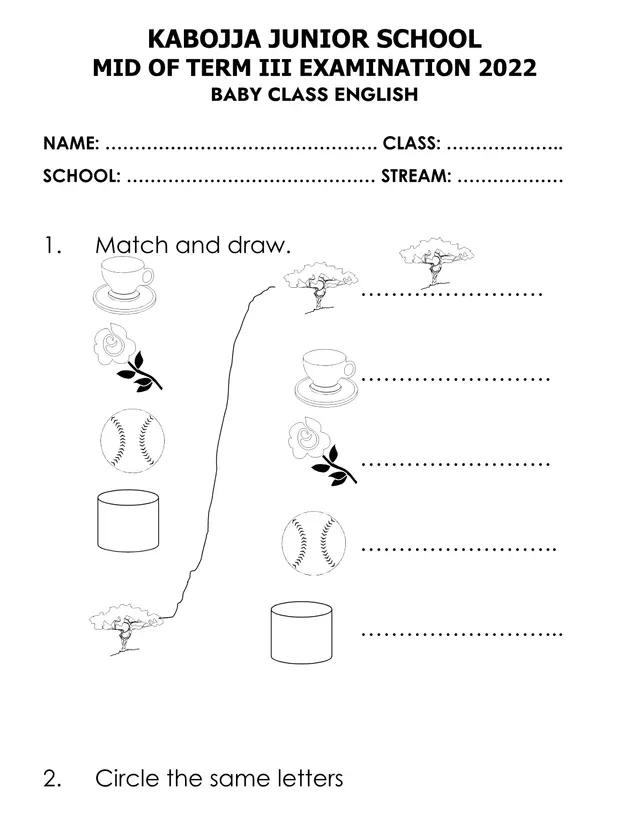 Cover of Baby Class Mid-Term III Examination 2022 – English, Reading, Numbers, Drawing & Writing (Baby English Holiday Package)