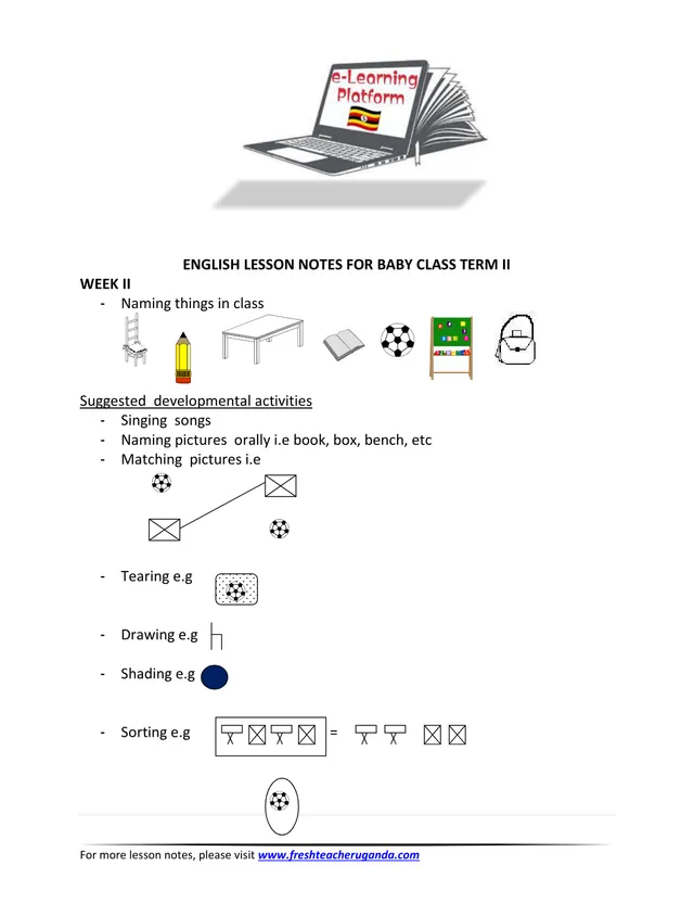 Cover of Baby Class English Lesson Notes – Term 2 (Baby English Notes)