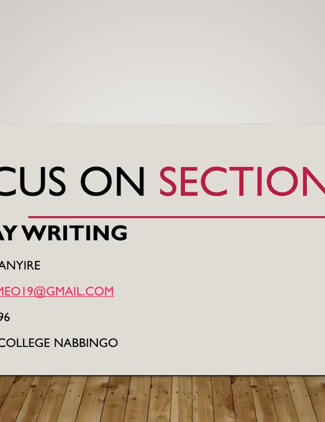 Cover of S5 General Paper Lesson 2: Section A Essay Writing (S5 Past Paper)
