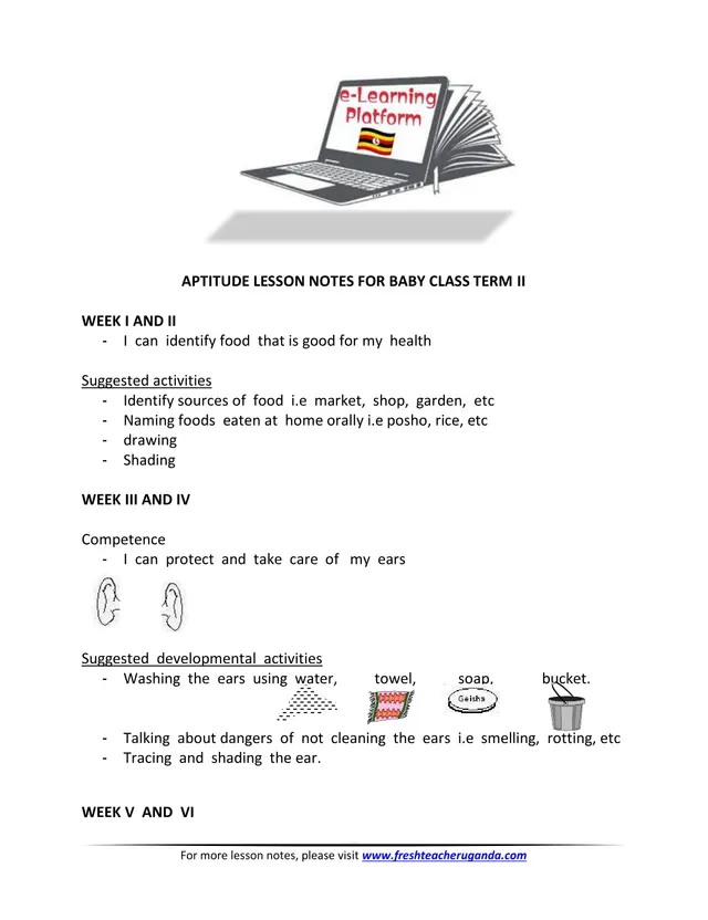 Cover of Baby Class Aptitude Lesson Notes – Term 2 (Baby Notes)